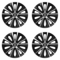 Puklice pre Renault (nové logo) 15 RAPIDE silver and black