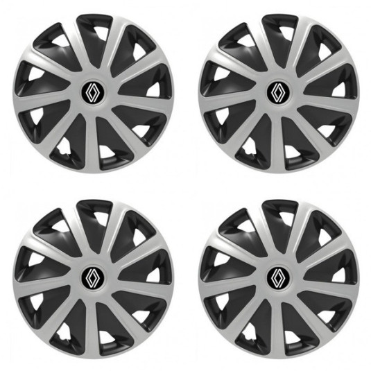 Puklice pre Renault (nové logo) pre dodávky 16 Craft silver and black