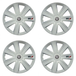 Puklice pre VW (čierne) 15 GTX carbon white