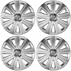 Puklice pre VW (čierne) 15 Aviator carbon silver