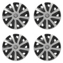 Puklice pre VW (čierne) pre dodávky 15 Craft silver and black