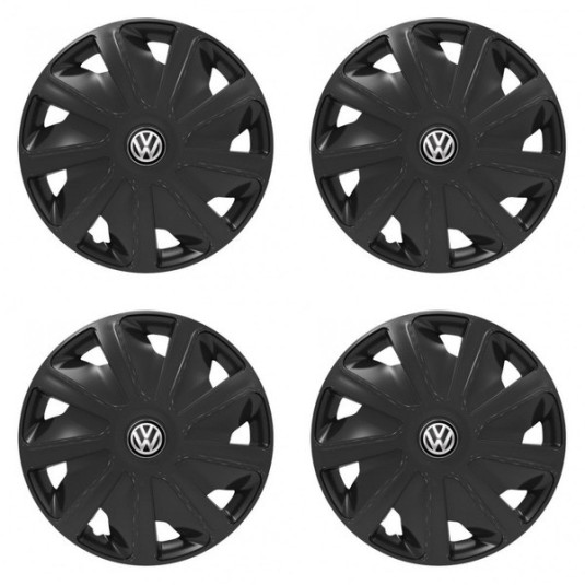 Puklice pre VW (čierne) pre dodávky 15 Craft black