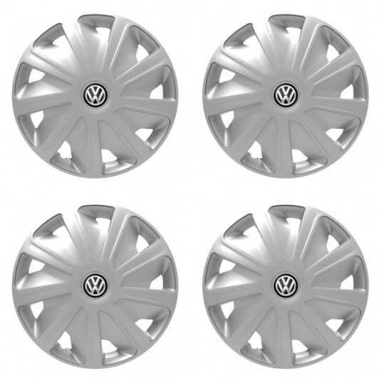 Puklice pre VW (čierne) pre dodávky 15 Craft silver