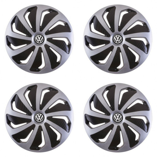 Puklice pre VW (čierne) 16 WIND SB