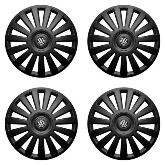 Puklice pre VW (čierne) 16 Luxury black