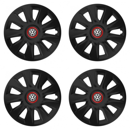 Puklice pre VW (čierne) 16 STRATOS RR black