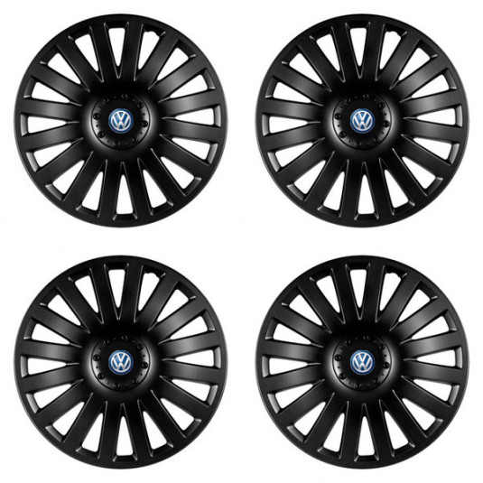 Puklice pre VW (modré) 14 Smart black