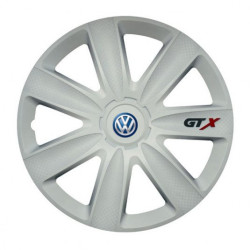 Puklice pre VW (modré) 14 GTX carbon white