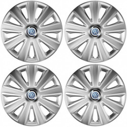 Puklice pre VW (modré) 14 Aviator carbon RC silver