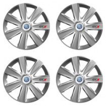 Puklice pre VW (modré) 14 GTX CARBON silver