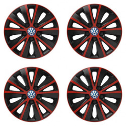 Puklice pre VW (modré) 14 RAPIDE red and black