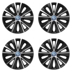 Puklice pre VW (modré) 14 RAPIDE silver and black