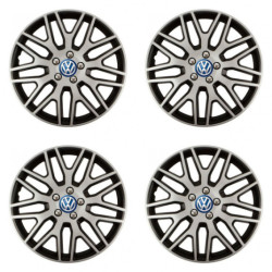 Puklice pre VW (modré) 15 Dakar NC silver and black