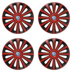 Puklice pre VW (modré) 15 TREND red and black