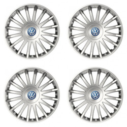 Puklice pre VW (modré) 15 CRYSTAL silver
