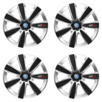Puklice pre VW (modré) 15 GTX CARBON silver/black