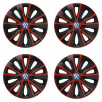 Puklice pre VW (modré) 15 RAPIDE red and black