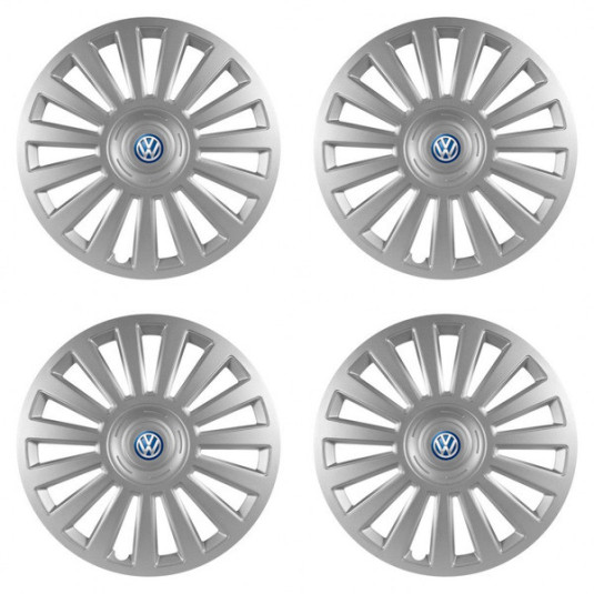 Puklice pre VW (modré) 16 Luxury