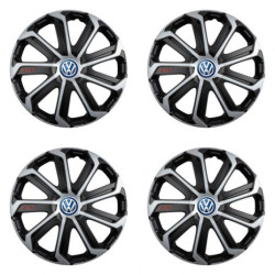 Puklice pre VW (modré) 16 Evo black&silver