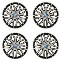 Puklice pre VW (modré) 16 Dakar NC silver and black