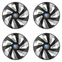 Puklice pre VW (modré) 16 Vector RC black and silver