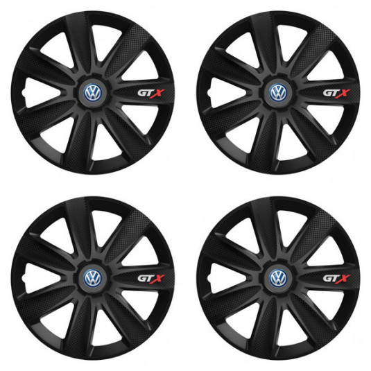 Puklice pre VW (modré) 16 GTX CARBON black