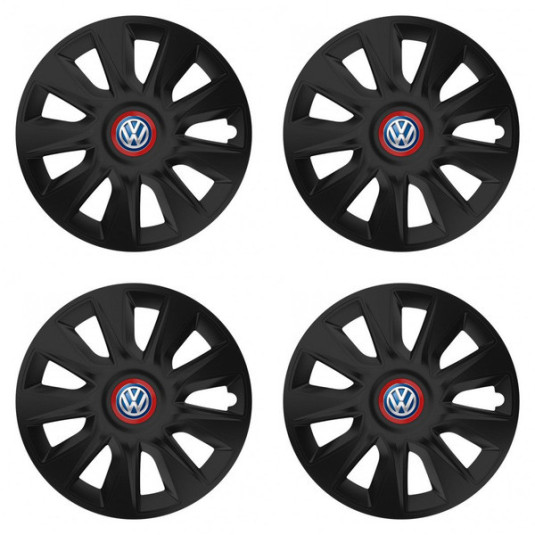 Puklice pre VW (modré) 16 STRATOS RR black