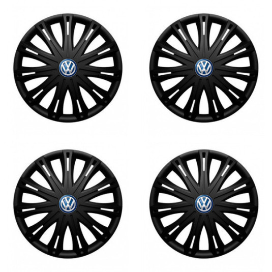 Puklice pre VW (modré) 17 SPARK BLACK