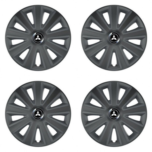 Puklice pre Mitsubishi (strieborné) 14 Aviator carbon RC grafite