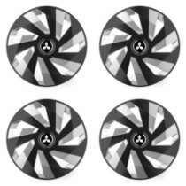 Puklice pre Mitsubishi (strieborné) 14 Vector RC black and silver