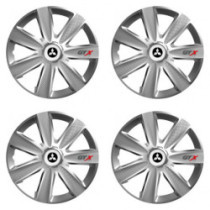 Puklice pre Mitsubishi (strieborné) 14 GTX CARBON silver