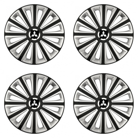 Puklice pre Mitsubishi (strieborné) 14 TREND RC double colour