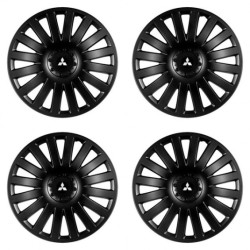 Puklice pre Mitsubishi (strieborné) 15 Smart black