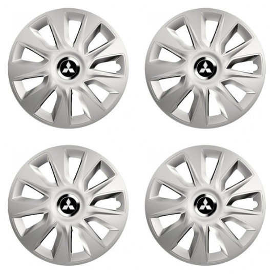 Puklice pre Mitsubishi (strieborné) 15 STRATOS RC