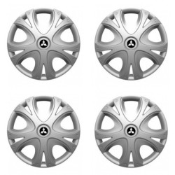 Puklice pre Mitsubishi (strieborné) 15 DYNAMIC