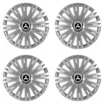 Puklice pre Mitsubishi (strieborné) 15 ACTIVE RC