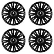 Puklice pre Mitsubishi (strieborné) 15 ACTIVE RC BLACK