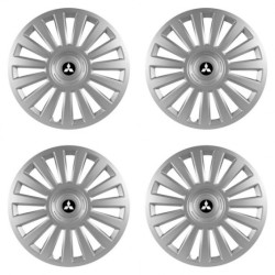 Puklice pre Mitsubishi (strieborné) 16 Luxury