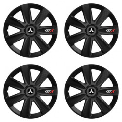 Puklice pre Mitsubishi (strieborné) 16 GTX CARBON black