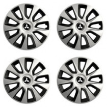 Puklice pre Mitsubishi (strieborné) 16 STRATOS double colour