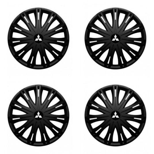 Puklice pre Mitsubishi (strieborné) 16 SPARK BLACK