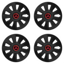 Puklice pre Mitsubishi (červené) 14 STRATOS RR black