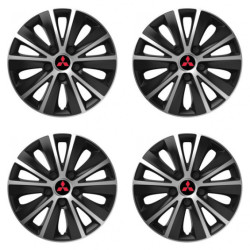 Puklice pre Mitsubishi (červené) 14 RAPIDE silver and black