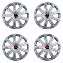 Puklice pre Mitsubishi (červené) 15 Evo silver