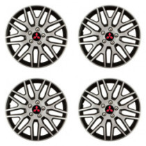 Puklice pre Mitsubishi (červené) 15 Dakar NC silver and black