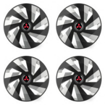 Puklice pre Mitsubishi (červené) 15 Vector RC black and silver