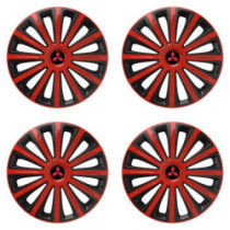 Puklice pre Mitsubishi (červené) 15 TREND red and black