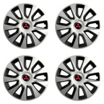 Puklice pre Mitsubishi (červené) 15 STRATOS double colour - výpredaj