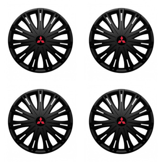 Puklice pre Mitsubishi (červené) 15 SPARK BLACK