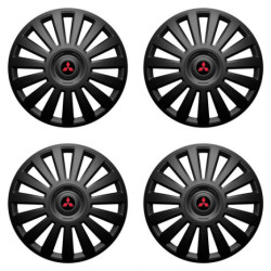 Puklice pre Mitsubishi (červené) 16 Luxury black